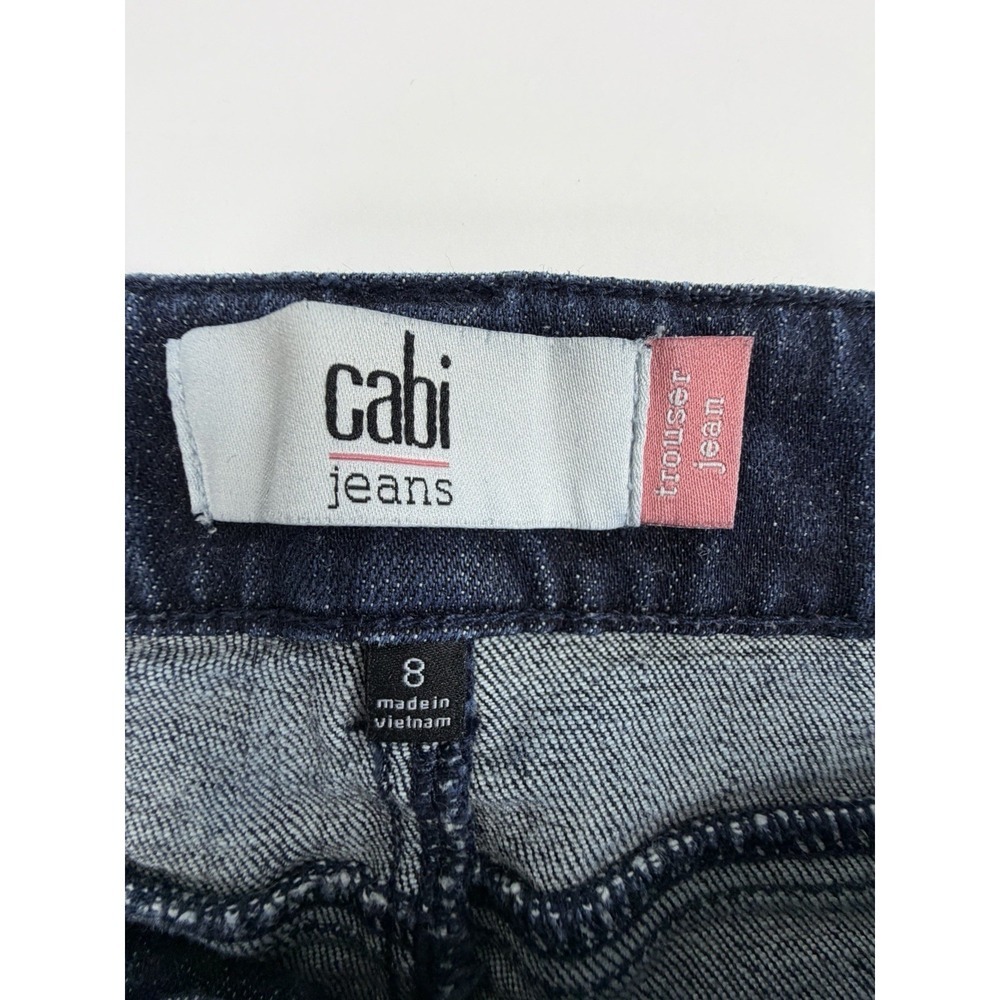 CAbi Trouser Jeans Womens Size 8 Dark Wash Bootcut Stretch Denim - Picture 2 of 9
